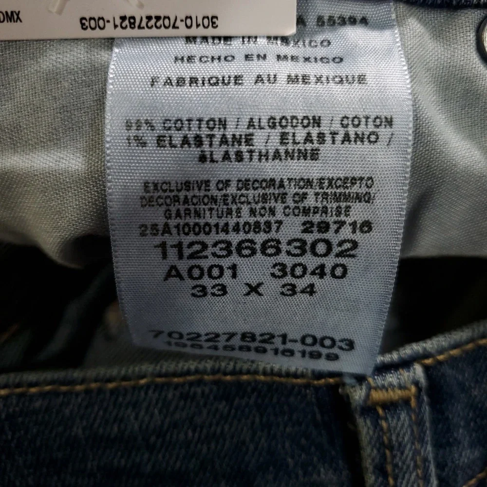 Wrangler Mens Relaxed Fit Carpenter Jeans Blue Denim 33x34 112366302 NWT